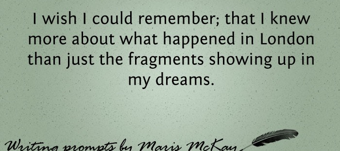 New writing prompt every Wednesday on MarisMcKay.com #writingprompts